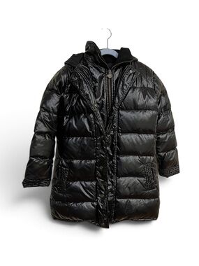 Appaman Black Quilted Kids Puffer Coat with Hood